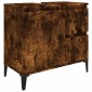 vidaXL Ντουλάπι Μπάνιου Καπνιστή Δρυς 65x33x60 εκ. Επεξεργασμένο Ξύλο