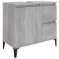 vidaXL Ντουλάπι Μπάνιου Γκρι Sonoma 65x33x60 εκ. Επεξεργασμένο Ξύλο