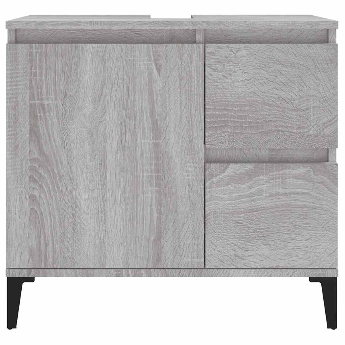 vidaXL Ντουλάπι Μπάνιου Γκρι Sonoma 65x33x60 εκ. Επεξεργασμένο Ξύλο
