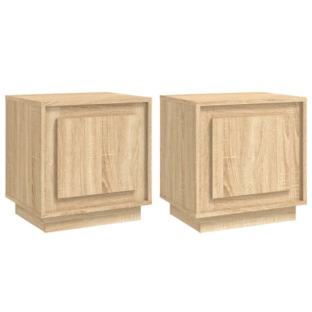 vidaXL Κομοδίνα 2 τεμ. Sonoma Δρυς 44x35x45 εκ. από Επεξεργασμένο Ξύλο