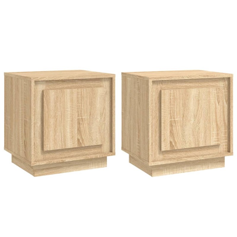 vidaXL Κομοδίνα 2 τεμ. Sonoma Δρυς 44x35x45 εκ. από Επεξεργασμένο Ξύλο