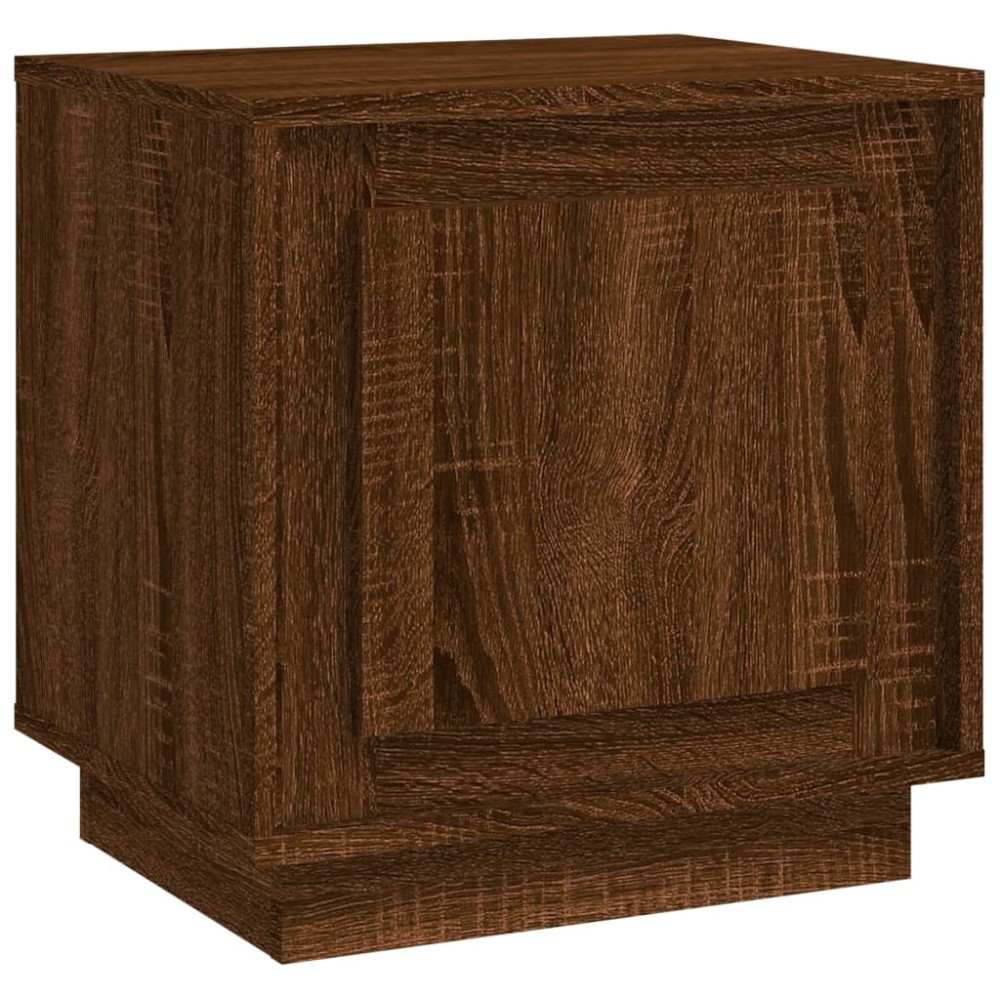 vidaXL Κομοδίνο Καφέ Δρυς 44 x 35 x 45 εκ. από Επεξεργασμένο Ξύλο
