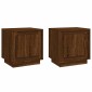 vidaXL Κομοδίνα 2 Τεμ. Καφέ Δρυς 44 x 35 x 45 εκ. Επεξεργασμένο Ξύλο
