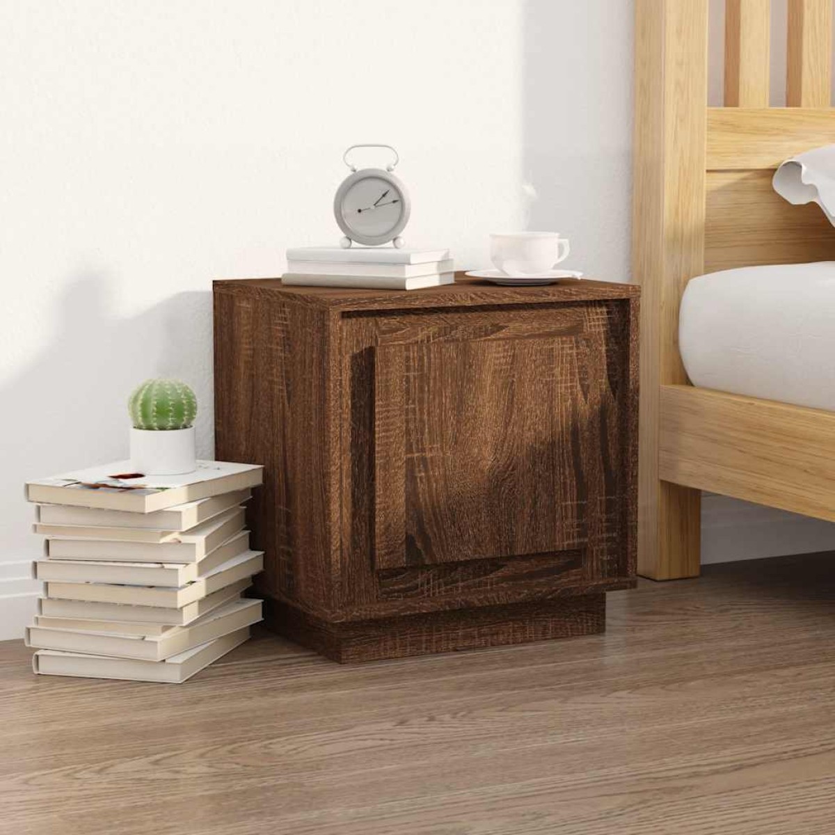 vidaXL Κομοδίνα 2 Τεμ. Καφέ Δρυς 44 x 35 x 45 εκ. Επεξεργασμένο Ξύλο