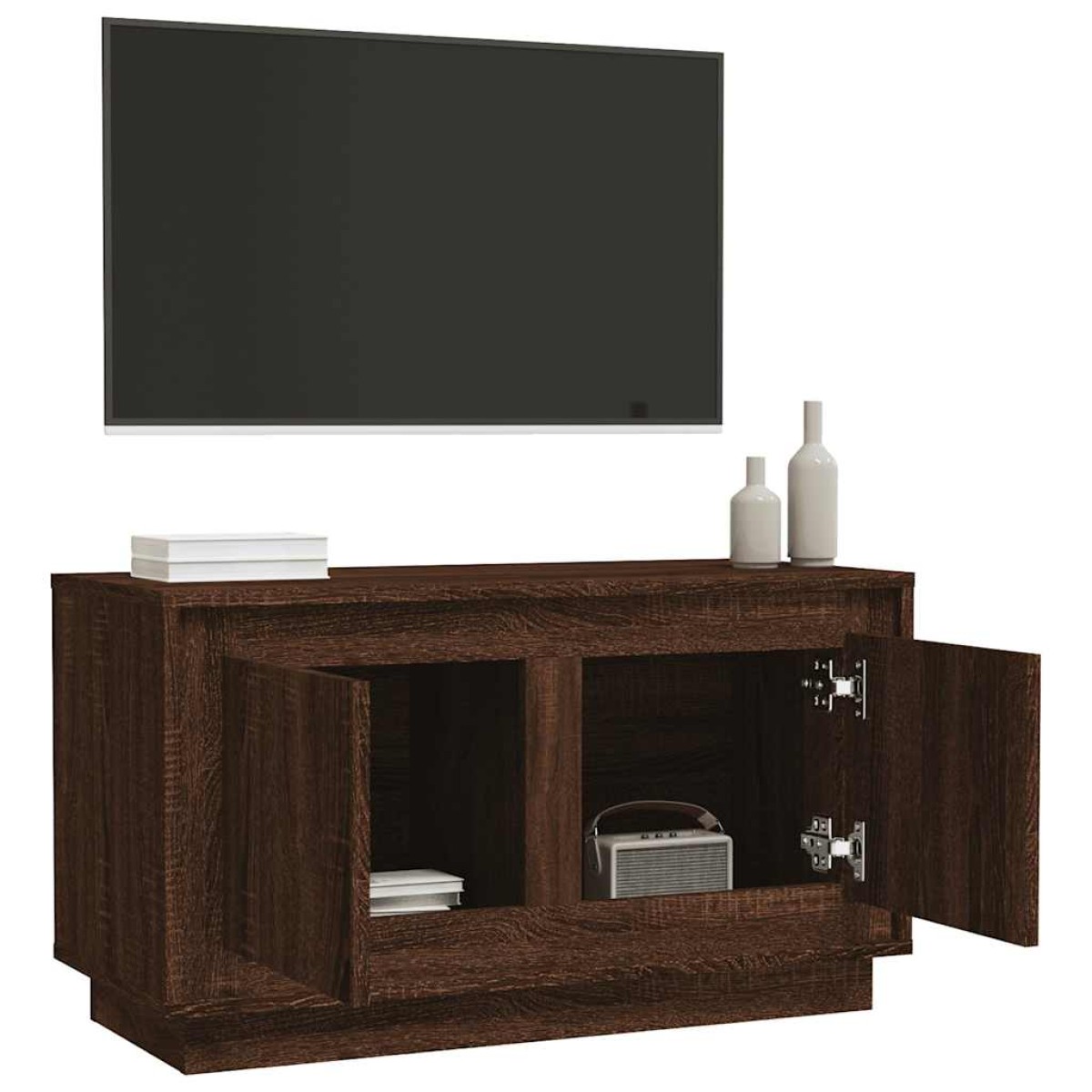 vidaXL Έπιπλο Τηλεόρασης Καφέ Δρυς 80x35x45 εκ. Επεξεργασμένο Ξύλο