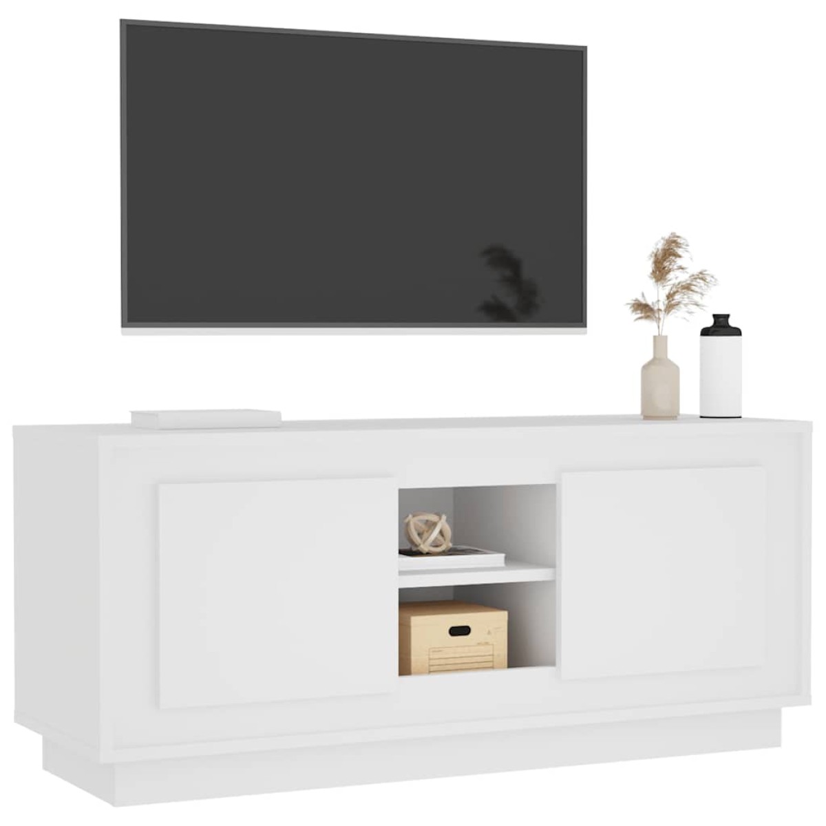 vidaXL Έπιπλο Τηλεόρασης Λευκό 102x35x45 εκ. από Επεξεργασμένο Ξύλο