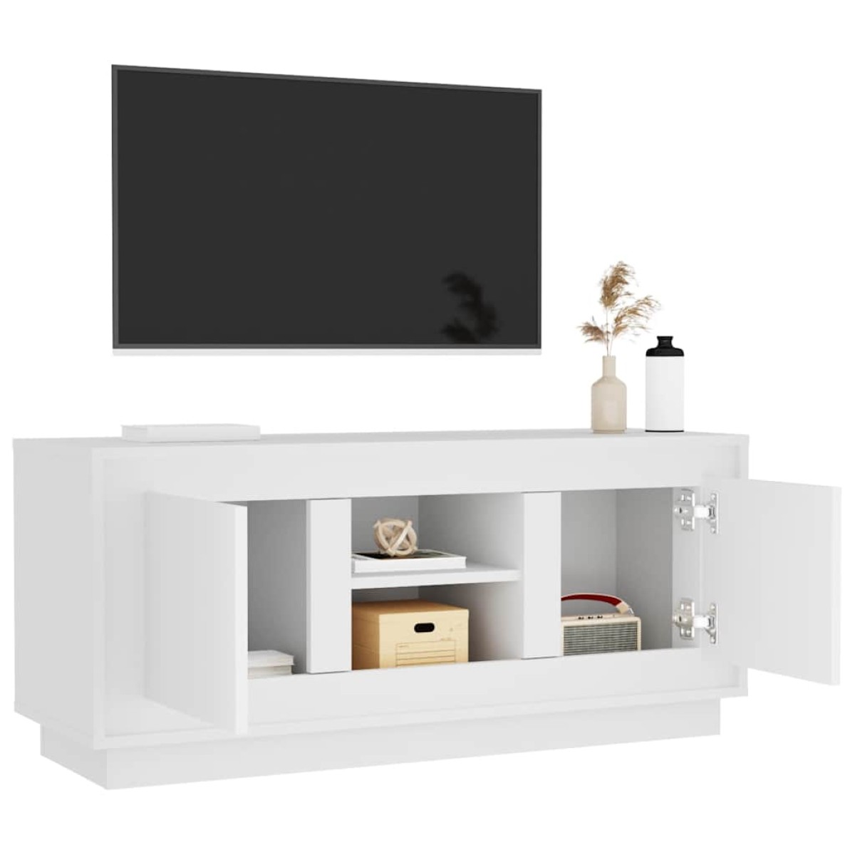 vidaXL Έπιπλο Τηλεόρασης Λευκό 102x35x45 εκ. από Επεξεργασμένο Ξύλο