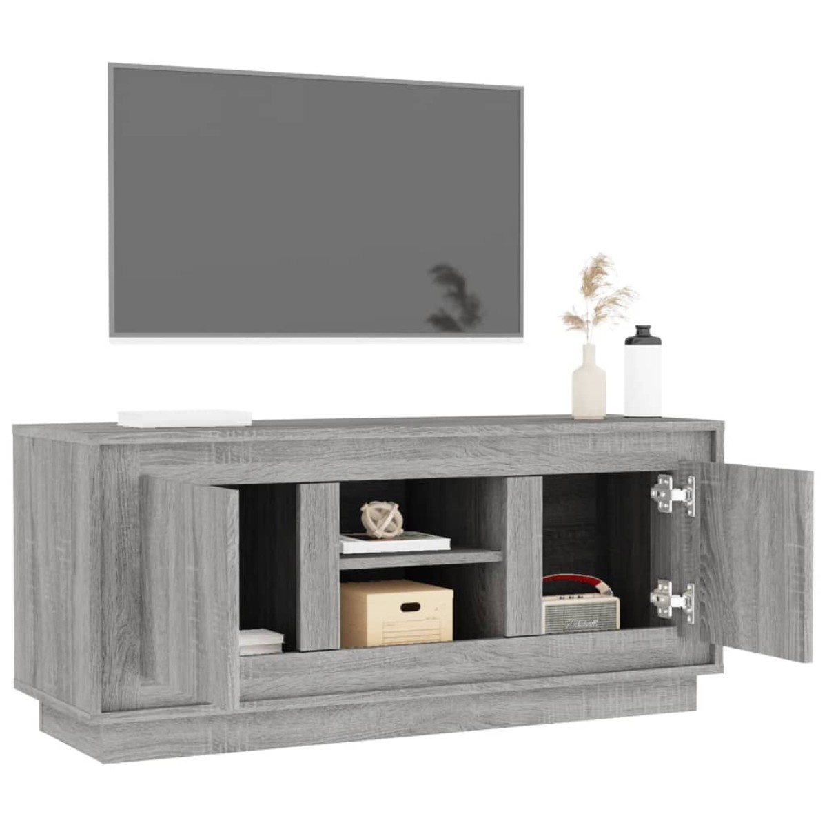 vidaXL Έπιπλο Τηλεόρασης Γκρι Sonoma 102x35x45 εκ. από Επεξεργ. Ξύλο