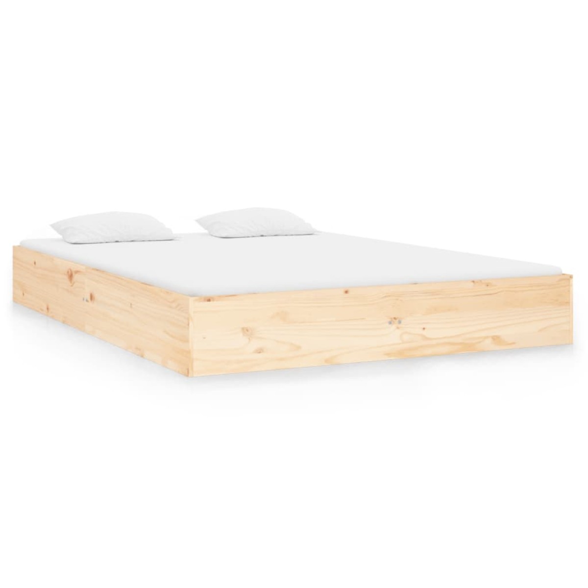 vidaXL Πλαίσιο Κρεβατιού 120 x 190 εκ. από Μασίφ Ξύλο Small Double