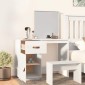 vidaXL Μπουντουάρ Λευκό 95x50x134 εκ. Μασίφ Ξύλο Πεύκου