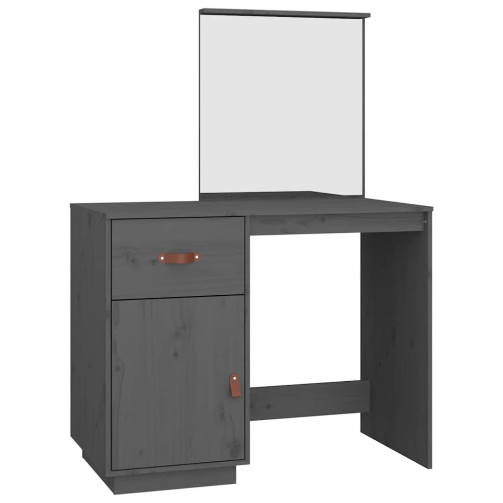 vidaXL Μπουντουάρ Γκρι 95x50x134 εκ. Μασίφ Ξύλο Πεύκου