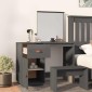 vidaXL Μπουντουάρ Γκρι 95x50x134 εκ. Μασίφ Ξύλο Πεύκου