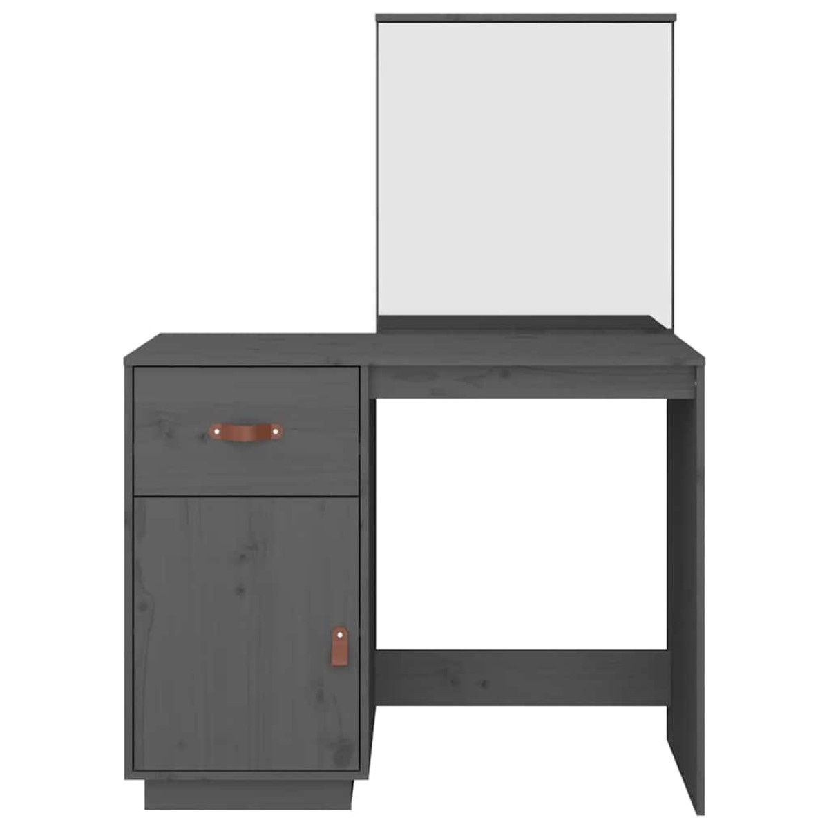 vidaXL Μπουντουάρ Γκρι 95x50x134 εκ. Μασίφ Ξύλο Πεύκου