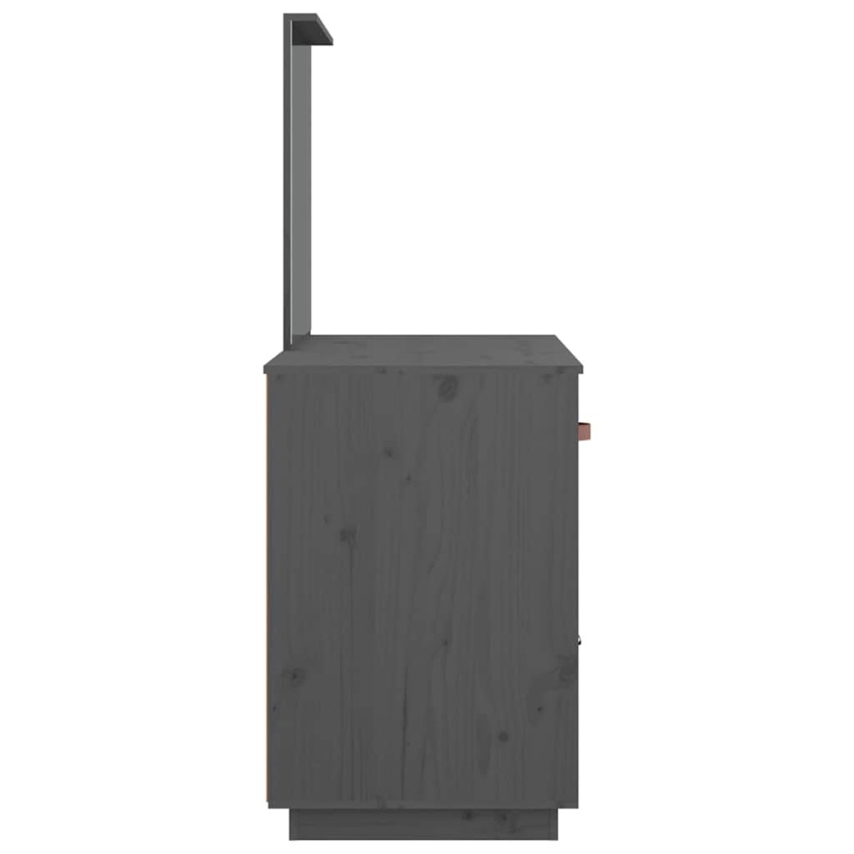 vidaXL Μπουντουάρ Γκρι 95x50x134 εκ. Μασίφ Ξύλο Πεύκου