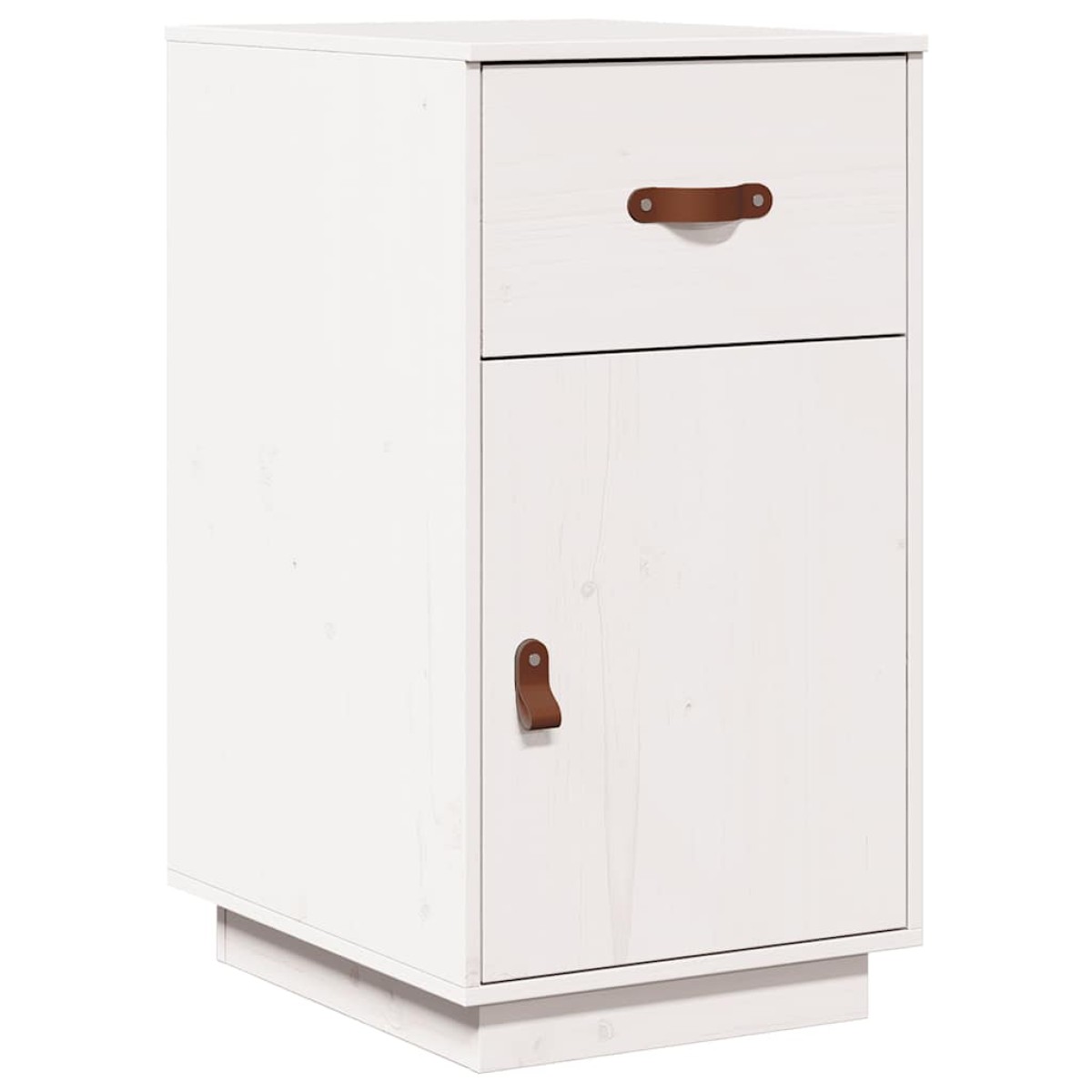 vidaXL Ντουλάπι Γραφείου Λευκό 40 x 50 x 75 εκ. Μασίφ Ξύλο Πεύκου