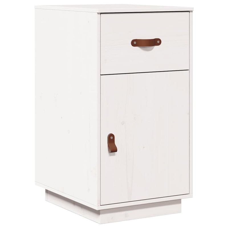 vidaXL Ντουλάπι Γραφείου Λευκό 40 x 50 x 75 εκ. Μασίφ Ξύλο Πεύκου