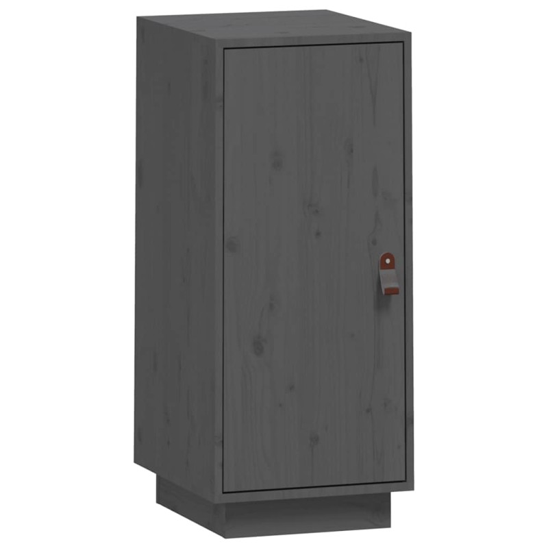 vidaXL Μπουφές Γκρι 34 x 40 x 75 εκ. από Μασίφ Ξύλο Πεύκου