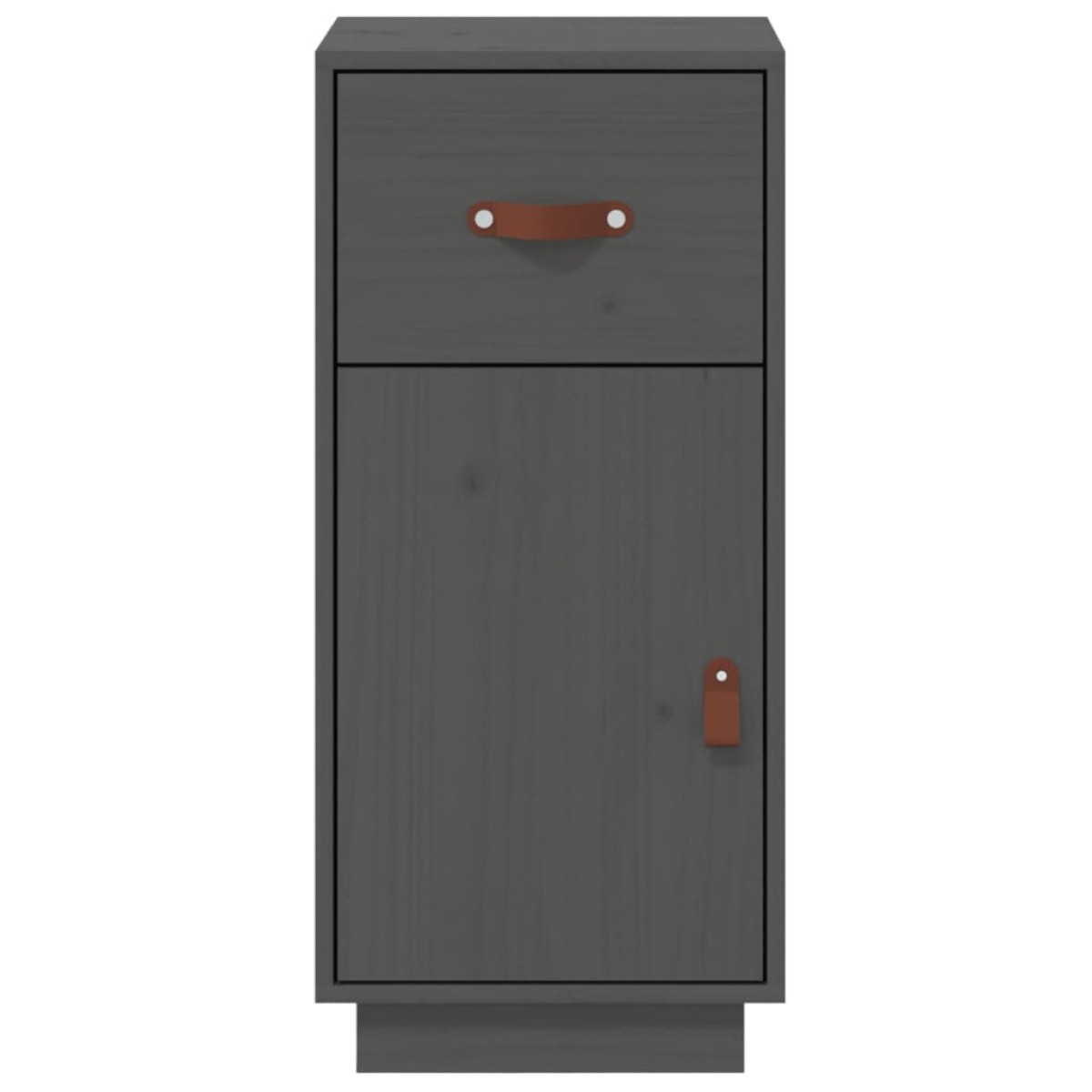 vidaXL Μπουφές Γκρι 34 x 40 x 75 εκ. από Μασίφ Ξύλο Πεύκου