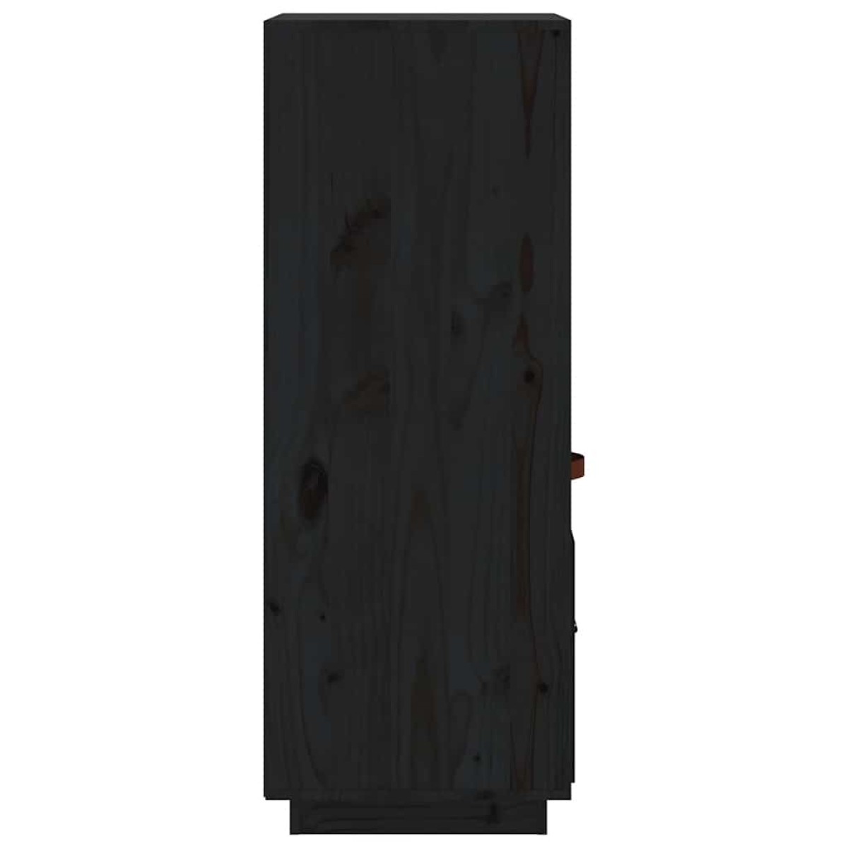 vidaXL Ντουλάπι Ψηλό Μαύρο 34 x 40 x 108,5 εκ. από Μασίφ Ξύλο Πεύκου