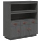 vidaXL Ντουλάπι Γκρι 100 x 40 x 108,5 εκ. από Μασίφ Ξύλο Πεύκου