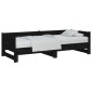 vidaXL Καναπές Κρεβάτι Συρόμενος Μαύρος 2x(90x190) εκ. Μασίφ Πεύκο