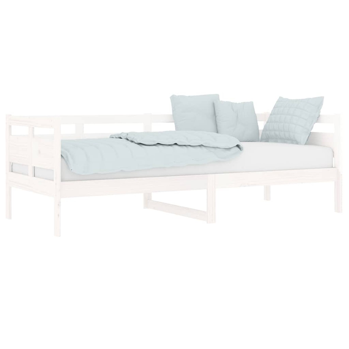 vidaXL Καναπές Κρεβάτι Λευκός 80 x 200 εκ. από Μασίφ Ξύλο Πεύκου