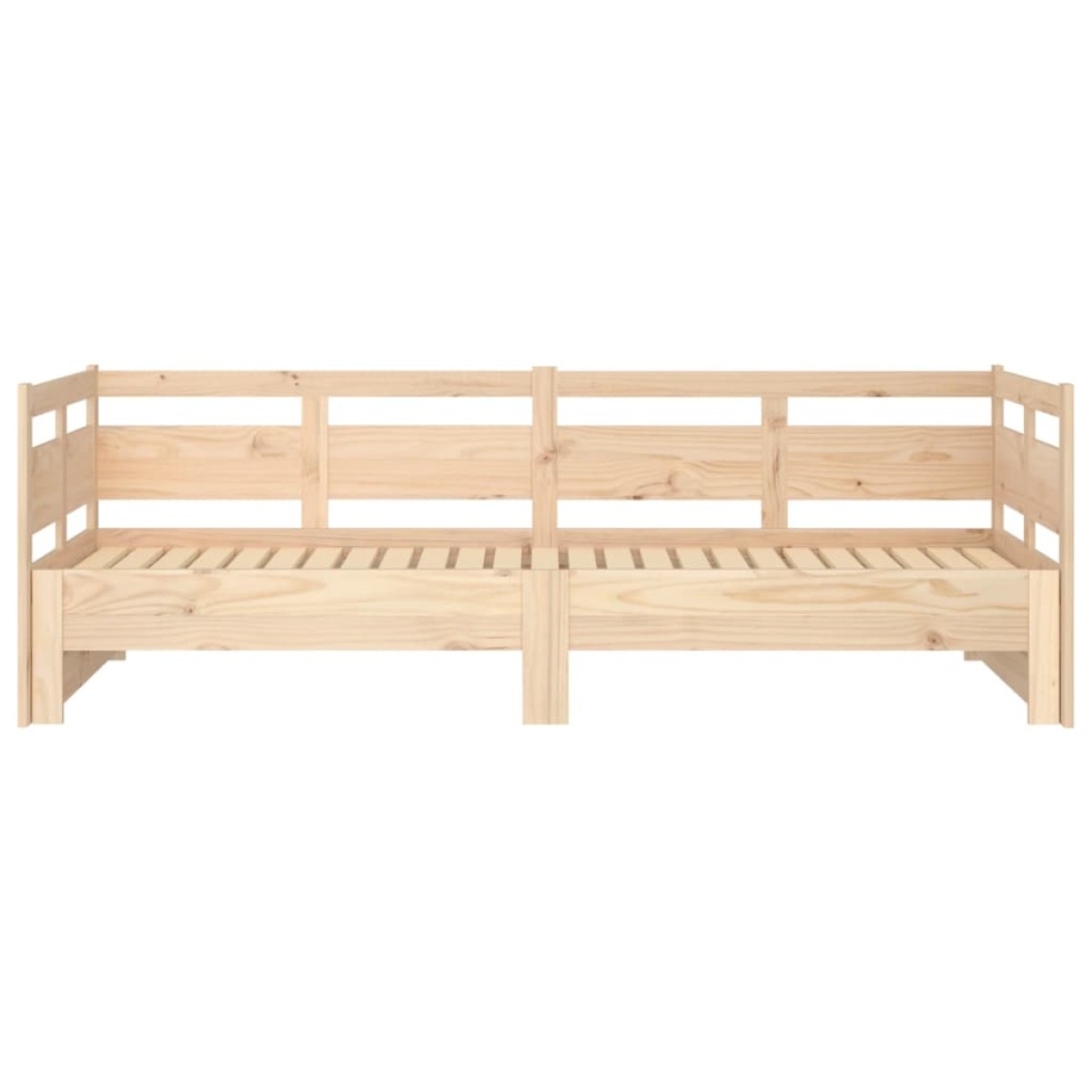 vidaXL Καναπές Κρεβάτι Συρόμενος 2x(80x200) εκ. από Μασίφ Ξύλο Πεύκου