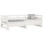 vidaXL Καναπές Κρεβάτι Συρόμενος Λευκός 2x(90x190) εκ. από Μασίφ Πεύκο