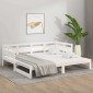 vidaXL Καναπές Κρεβάτι Συρόμενος Λευκός 2x(90x190) εκ. από Μασίφ Πεύκο