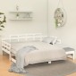 vidaXL Καναπές Κρεβάτι Συρόμενος Λευκός 2x(90x190) εκ. από Μασίφ Πεύκο