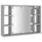 vidaXL Έπιπλο Καθρέπτη με LED Γκρι Sonoma 76 x 15 x 55 εκ.