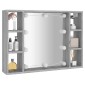 vidaXL Έπιπλο Καθρέπτη με LED Γκρι Sonoma 76 x 15 x 55 εκ.