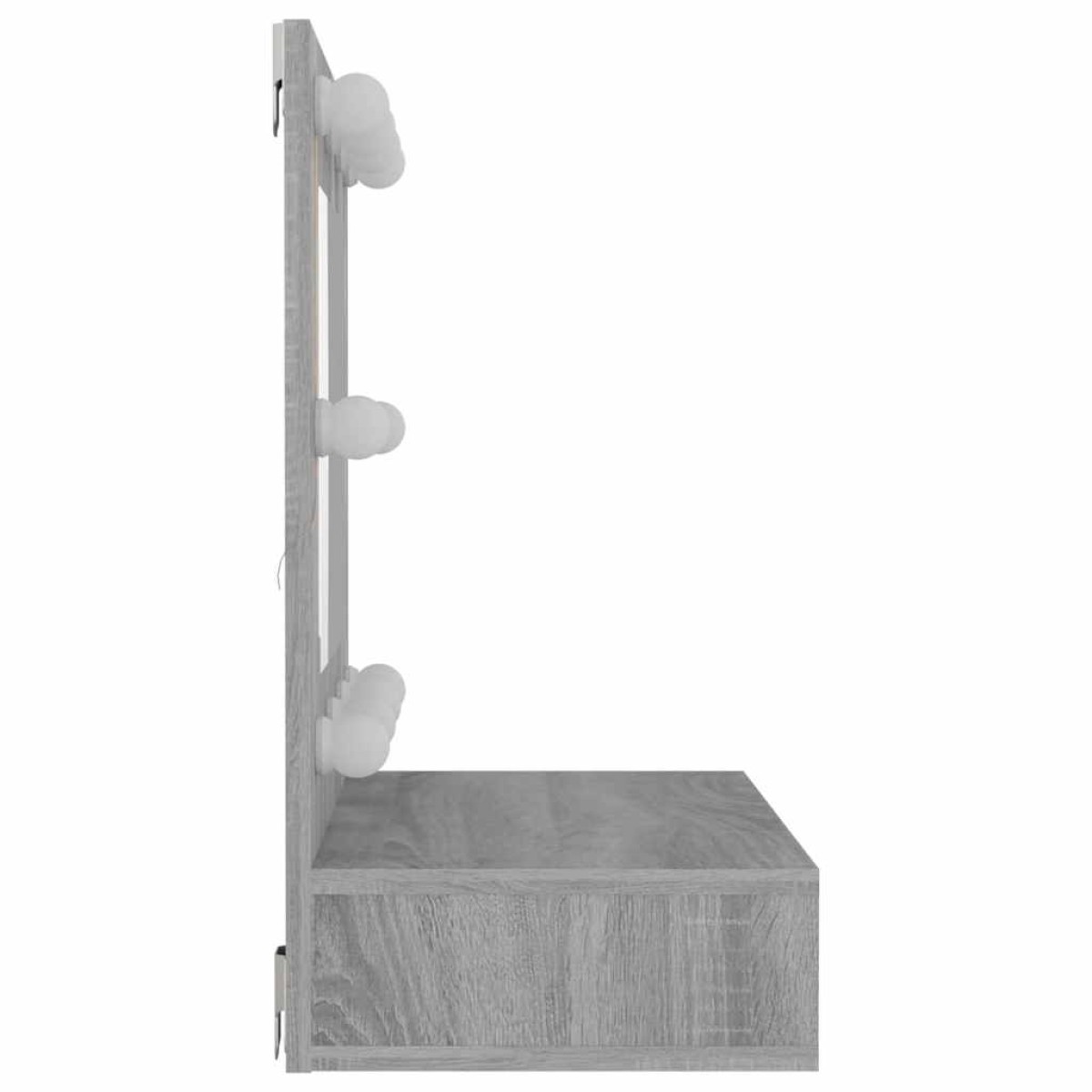 vidaXL Έπιπλο Καθρέπτη με LED Γκρι Sonoma 60x31,5x62 εκ.