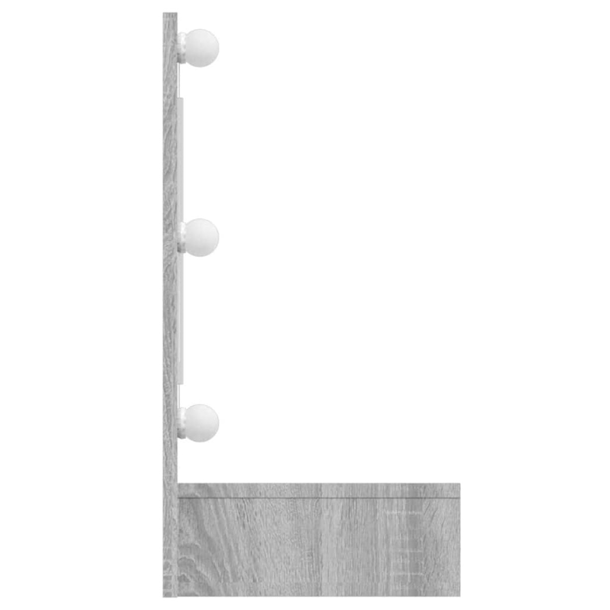 vidaXL Έπιπλο Καθρέπτη με LED Γκρι Sonoma 90x31,5x62 εκ.