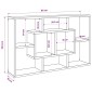 vidaXL Ραφιέρα Τοίχου Καπνιστή Δρυς 85x16x52,5 εκ. Επεξεργασμένο Ξύλο