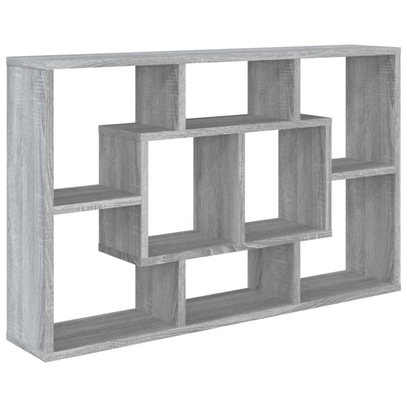 vidaXL Ραφιέρα Τοίχου Γκρι Sonoma 85x16x52,5 εκ. Επεξεργασμένο Ξύλο