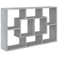 vidaXL Ραφιέρα Τοίχου Γκρι Sonoma 85x16x52,5 εκ. Επεξεργασμένο Ξύλο