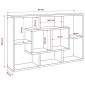 vidaXL Ραφιέρα Τοίχου Γκρι Sonoma 85x16x52,5 εκ. Επεξεργασμένο Ξύλο
