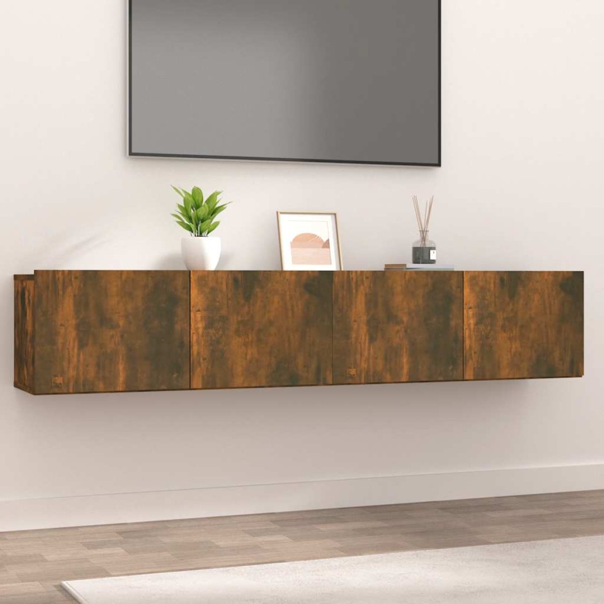 vidaXL Έπιπλα Τηλεόρασης 2 τεμ. Καπν. Δρυς 80x30x30 εκ Επ. Ξύλο