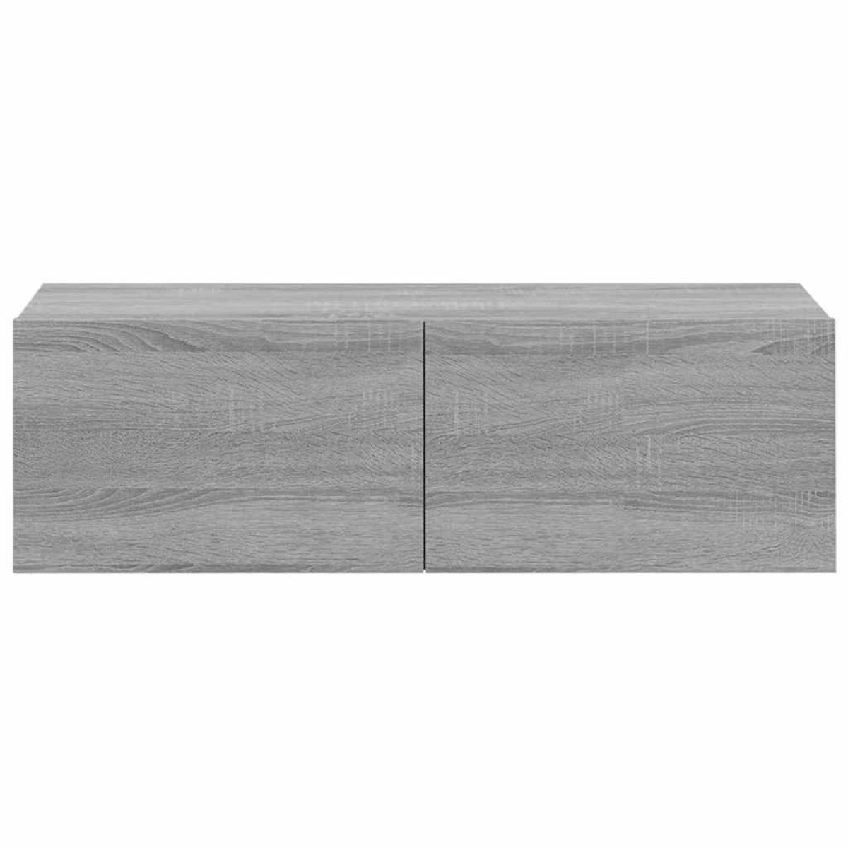 vidaXL Έπιπλα Τηλεόρασης Τοίχου 2 τεμ. Γκρι 100x30x30 εκ. Επ. Ξύλο