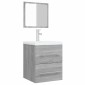 vidaXL Ντουλάπι Μπάνιου με Καθρέφτη Γκρι Sonoma 41x38,5x48 εκ.