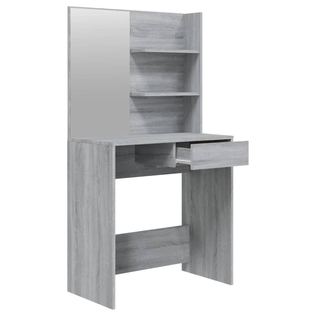 vidaXL Μπουντουάρ με Καθρέφτη Γκρι Sonoma 74,5x40x141 εκ.