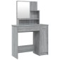 vidaXL Μπουντουάρ με Καθρέφτη Γκρι Sonoma 86,5x35x136 εκ.