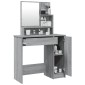 vidaXL Μπουντουάρ με Καθρέφτη Γκρι Sonoma 86,5x35x136 εκ.