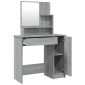 vidaXL Μπουντουάρ με Καθρέφτη Γκρι Sonoma 86,5x35x136 εκ.