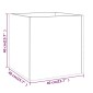 vidaXL Ζαρντινιέρα Καπνιστή δρυς 40x40x40 εκ. από Επεξεργασμένο Ξύλο