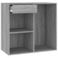 vidaXL Ντουλάπι Καλλυντικών Γκρι Sonoma 80x40x75 εκ. από Επεξεργ. ξύλο