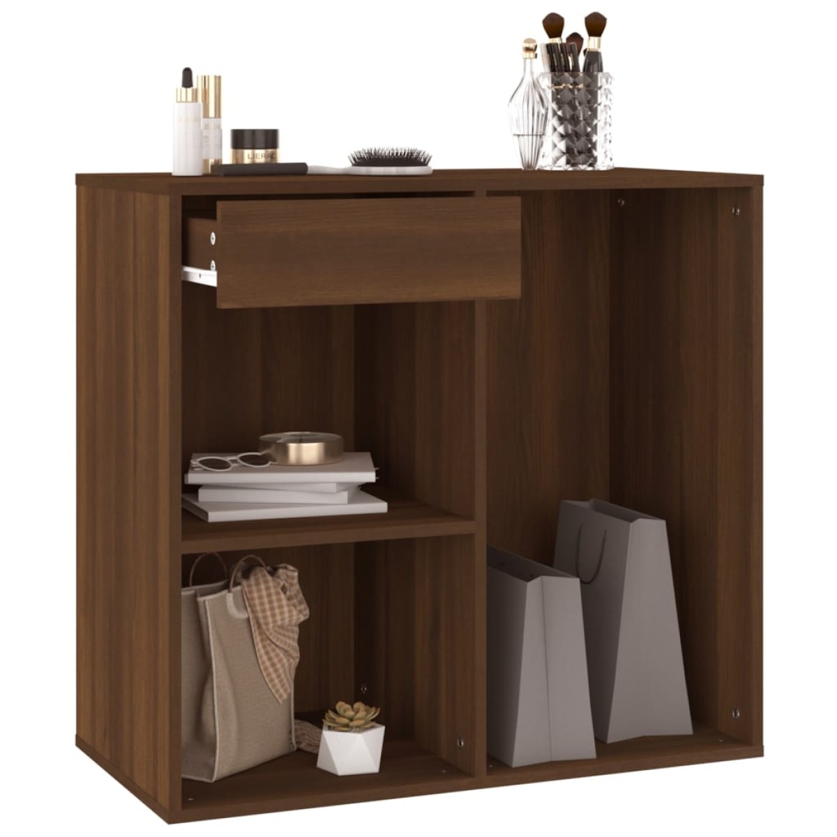 808840 vidaXL Ντουλάπι Καλλυντικών Καφέ Δρυς 80x40x75 εκ. Επεξ. ξύλο