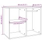 vidaXL Ντουλάπι Γυαλιστερό Καπνιστή Δρυς 80x40x65εκ.Επεξεργασμένο Ξύλο