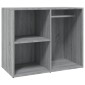 vidaXL Ντουλάπι Γυαλιστερό Γκρι Sonoma 80x40x65 εκ. Επεξεργασμένο Ξύλο